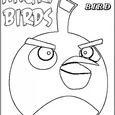 Desenho do Bomb (Pássaro Preto) de Angry Birds com Logotipo
