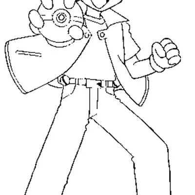 Desenho de Ash Ketchum Pronto para a Batalha