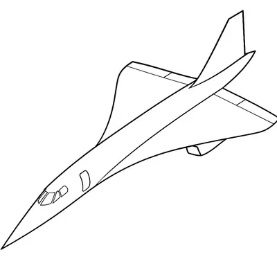 Desenho de um avião a jato supersônico com bico cônico e comprido. O design possui asas em formato delta (ou asa em flecha) e uma cauda única, sugerindo um caça ou um avião de reconhecimento.