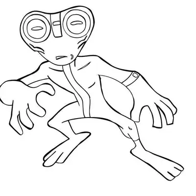 Inteligência Gigante: O Alienígena Massa Cinzenta para Colorir