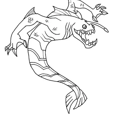 Predador dos Mares: Aquático (Ripjaws) para Colorir