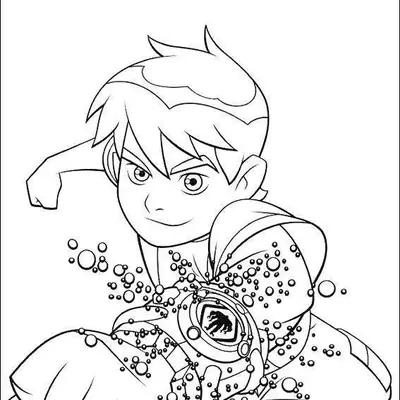 Energia em Movimento: Ben 10 e o Omnitrix para Colorir