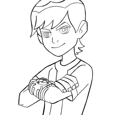 Hora do Herói: Ben Tennyson com o Omnitrix para Colorir