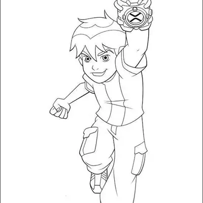 Vitória Galáctica: Ben 10 com o Omnitrix para Colorir