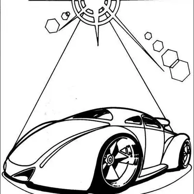 Brilho Estelar: Carro Customizado sob o Holofote para Colorir