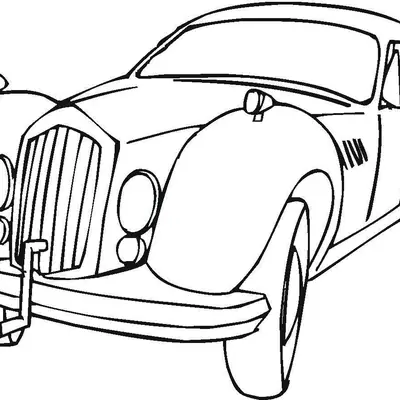 Relíquia de Luxo: Carro Clássico Vintage para Colorir