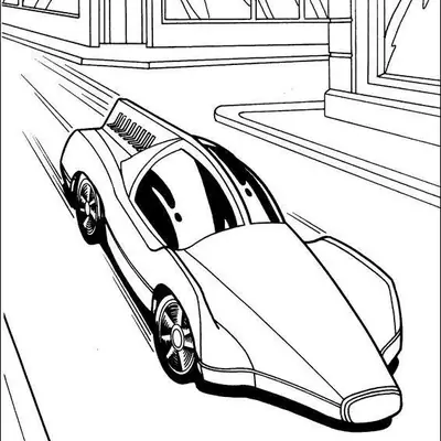 Design do Amanhã: Carro Conceito na Cidade para Colorir