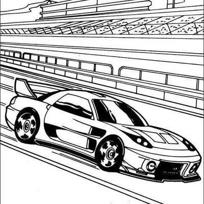 Velocidade Máxima: Carro de Corrida na Reta para Colorir