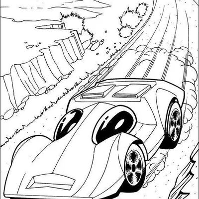 Aventura no Cânion: Carro Esportivo na Estrada para Colorir