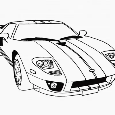 Velocidade Clássica: Carro Esportivo GT para Colorir