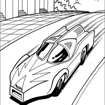 Velocidade Urbana: Carro Futurista na Cidade para Colorir
