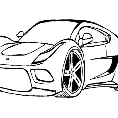 Máquina de Luxo: Carro Superesportivo para Colorir