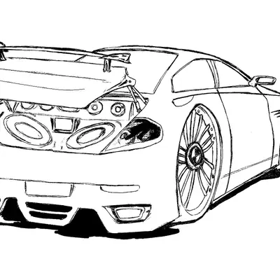 No Volume Máximo: Carro Tuning e Som Automotivo para Colorir