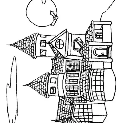 Noite de Mistério: Castelo Assombrado para Colorir