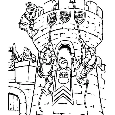 O Cerco à Torre: Cavaleiros em Ação para Colorir