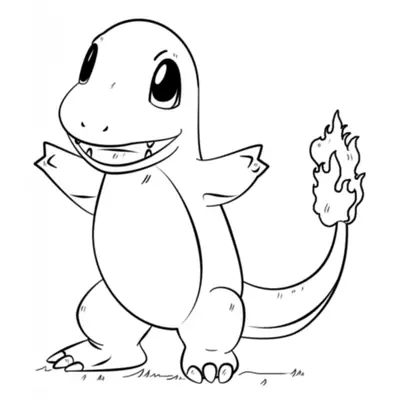 Desenho do Charmander para Colorir e Imprimir