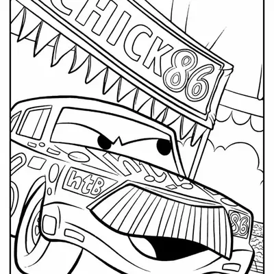 O Competidor 86: Chick Hicks para Colorir