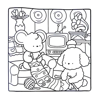 Tarde de Tricô: Cozy Friends e o Cachecol de Flores