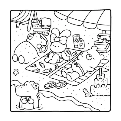 Verão Divertido: A Turma Cozy Friends na Areia