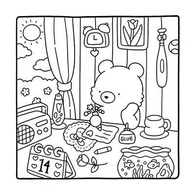 Arte com Amor: O Ursinho dos Cozy Friends Preparando um Presente