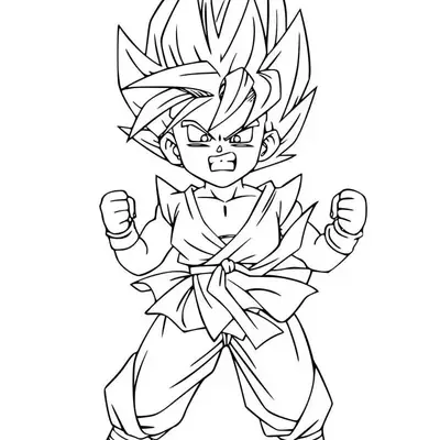 Desenho do Goten Super Saiyajin para Colorir
