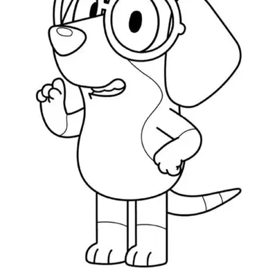 Honey, a Amiga de Óculos da Bluey, para Colorir