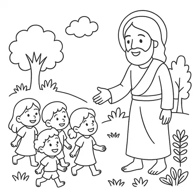O Melhor Amigo: Jesus e as Crianças para Colorir