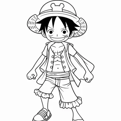 Desenho do Luffy (One Piece) para Colorir