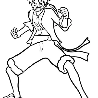 Desenho do Luffy (One Piece) para Colorir