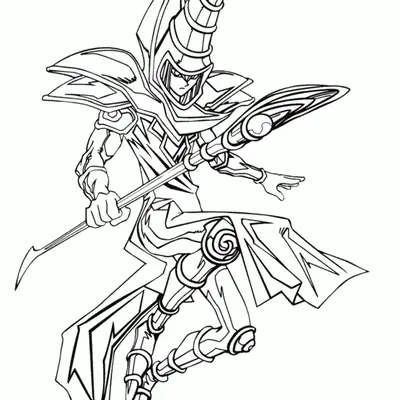 Desenho do Mago Negro (Dark Magician) para Colorir