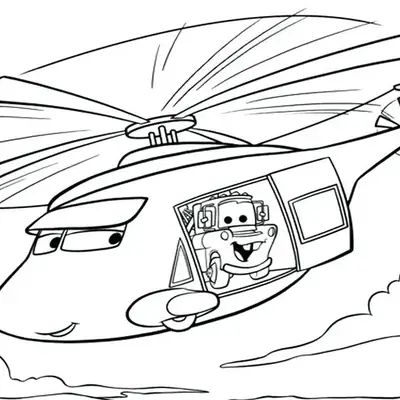 Mate nas Alturas: Aventura de Helicóptero para Colorir