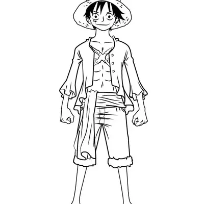 Desenho do Monkey D. Luffy (One Piece) para Colorir