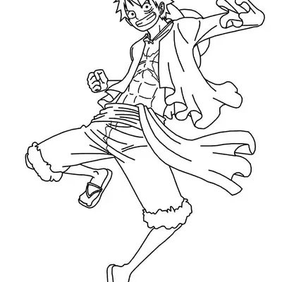 Desenho do Monkey D. Luffy de One Piece para Colorir
