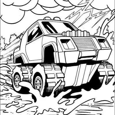 Força Bruta: Monster Truck sob Tempestade para Colorir