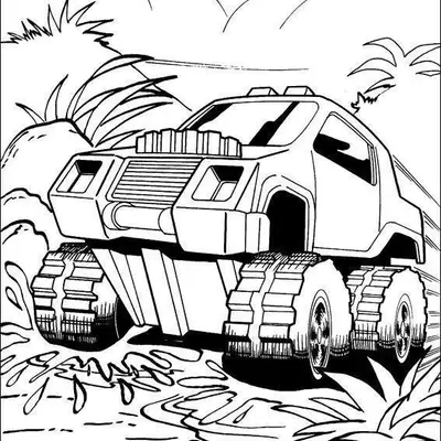 Aventura Selvagem: Monster Truck na Lama para Colorir