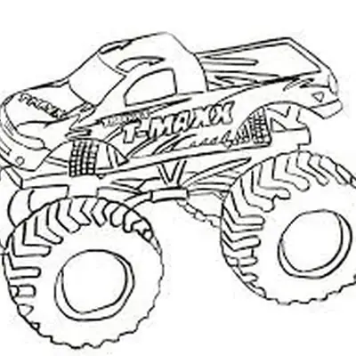 Força Bruta: Monster Truck T-Maxx para Colorir