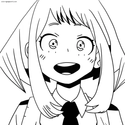Desenho da Ochaco Uraraka (My Hero Academia) para Colorir