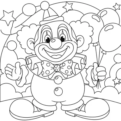 Festa no Picadeiro: O Palhaço dos Balões para Colorir