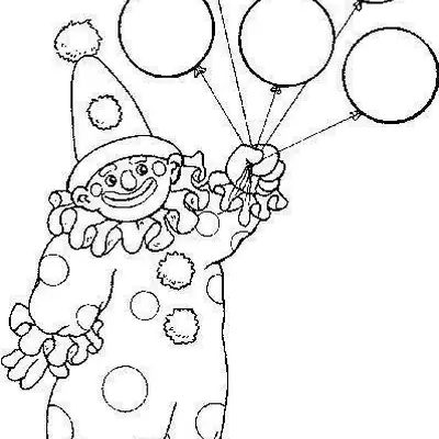 A Festa do Palhaço: Desenho com Balões para Colorir
