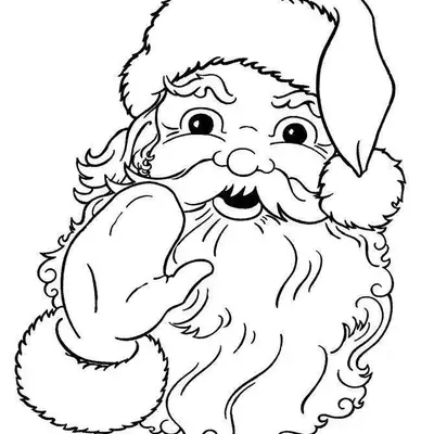 Oi, Noel! Papai Noel Sorridente para Colorir