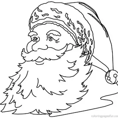 Close do Noel: Rosto com Barba Grande para Colorir