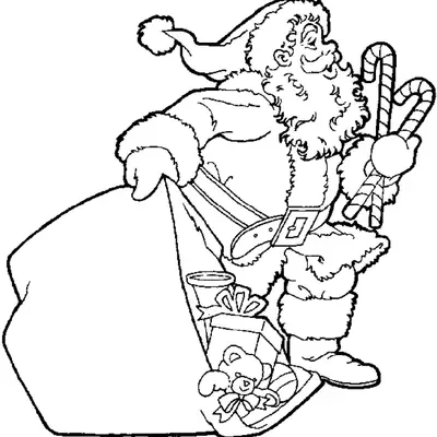 Entrega Especial: Papai Noel e o Saco de Brinquedos para Colorir