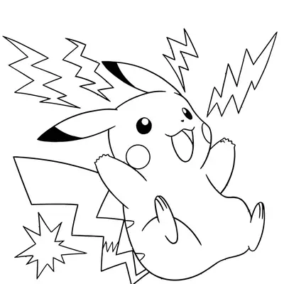 Desenho do Pikachu (Pokémon) para Colorir