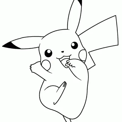 Desenho do Pikachu (Pokémon) para Colorir