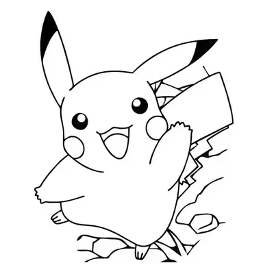 Desenho do Pikachu (Pokémon) para Colorir