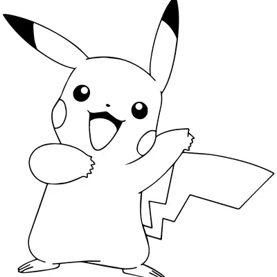 Desenho do Pikachu (Pokémon) para Colorir
