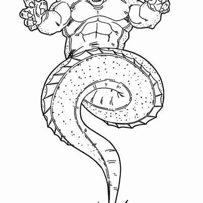 Desenho do Dragão Porunga de Dragon Ball para Colorir