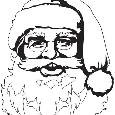 O Bom Velhinho: Rosto do Papai Noel para Colorir