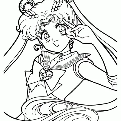 Desenho da Sailor Moon (Usagi Tsukino) para Colorir