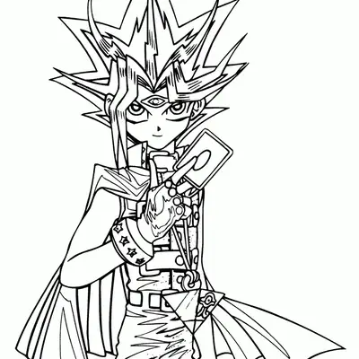 Desenho do Yami Yugi (Yu-Gi-Oh!) para Colorir